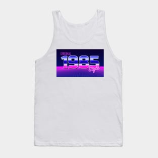 Original 1985 Style - 80s Neon Grid Nostalgia Tank Top